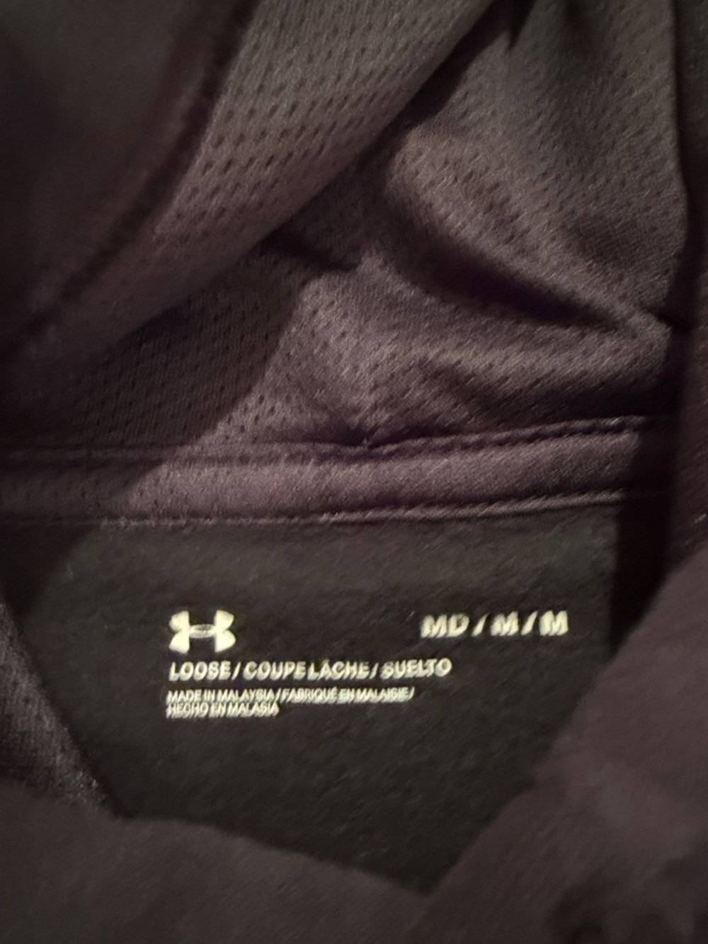 Under Armour Black Pullover Hoodie with White Logo - Picture 2 of 9